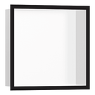 hansgrohe-xtrastoris-individual-300300100-matt-white-wall-niche-with-matt-black-frame-
