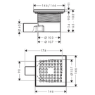 hansgrohe-raindrain-point-150150-brushed-stainless-steel-complete-point-drain-set-
