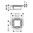 hansgrohe-raindrain-spot-150150-brushed-stainless-steel-shower-drain-set-