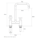 caple-ember-matt-black-bridge-kitchen-tap-with-copper-gold--black-handle-sets-
