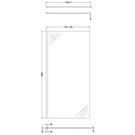 hudson-reed-wetroom-shower-screen--chrome-support-bar-1000mm---wrsb1000-