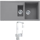 astini-livio-15-bowl-granite-grey-reversible-sink-waste--cosmo-5e-tap-