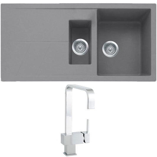 astini-livio-15-bowl-granite-grey-reversible-sink-waste--cosmo-5e-tap-