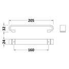 hudson-reed-brushed-nickel-double-g-handle---h919-