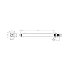 astini-orca-black-square-ceiling-shower-arm-250mm-