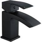 Matte black single lever modern basin mixer tap