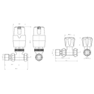 Radiator valve technical specification diagram