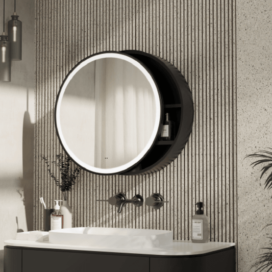 astini-monty-round-black-single-door-led-mirror-cabinet-