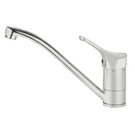 Chrome long spout wall-mounted kitchen sink tap