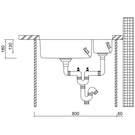 Stainless steel double-basin kitchen sink