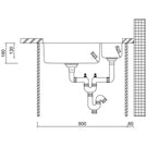Stainless steel double-basin kitchen sink