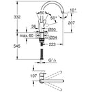 grohe-bauedge-chrome-12-single-lever-sink-mixer-tap---31233001-