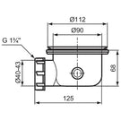 ideal-standard-neutral-shower-waste-90mm-without-cover---t552967-