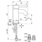 ideal-standard-ceraline-silk-black-mini-single-lever-basin-mixer-tap---bc185xg-