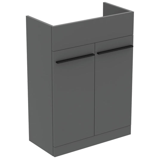 ideal-standard-ilife-a-matt-quartz-grey-semi-countertop-washbasin-unit-60cm-with-2-doors---t5262ng-