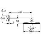 grohe-rainshower-phantom-black-mono-310-head-shower-set-422-mm---22121kf0-