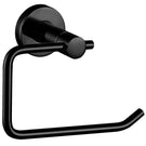 Matte black wall-mounted toilet paper holder arm