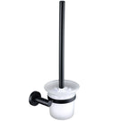 Matte black toilet brush holder wall-mounted