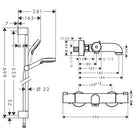 hansgrohe-ecostat-1001-chrome-cl-combi-set-650mm-with-crometta-vario-hand-shower-100--bath-filler-