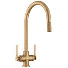 leisure-aquaspirit-satin-bronze-pull-out-twin-lever-kitchen-sink-tap-taqspiritpobrz-