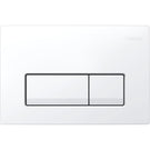 White rectangular flush plate for concealed cistern