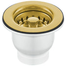 Brass kitchen sink strainer with basket