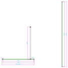 scudo-10mm-glass-panel-1000mm-with-brushed-brass-wall-profile--bracing-bar-