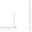 scudo-10mm-glass-panel-1100mm-with-chrome-wall-profile--bracing-bar-
