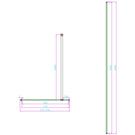 scudo-minos-framed-glass-panel-760mm-brushed-brass--stabilising-bar-