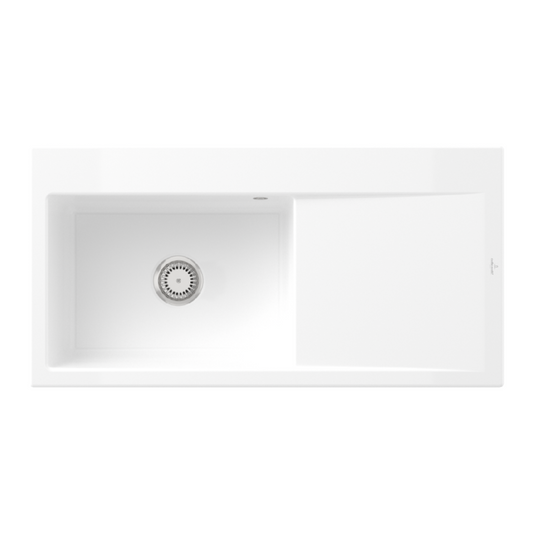 Villeroy & Boch Subway 60 Style 1 Bowl Ceramic Kitchen Sink RHD - NO WASTE