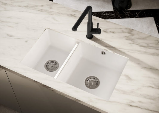 Villeroy & Boch Subway 80 U 1.5 Bowl White Alpin Ceramic Plus Kitchen Sink No Waste 338800R1