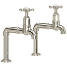 perrin--rowe-mayan-cross-handle-satin-brass-bibcock-kitchen-sink-taps-4338sb-