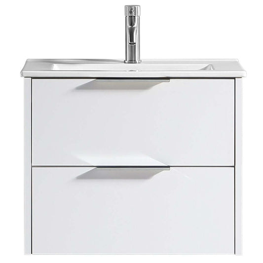 Astini Sora Sora 600mm Two Drawer Wall Hung Vanity Unit & Ceramic