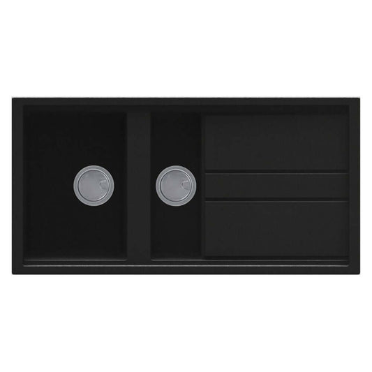 Reginox Best 475 1.5 Bowl Granite Black Kitchen Sink & Waste