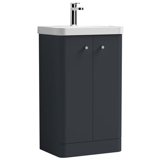 Nuie Core 500mm Floor Standing 2-Door Vanity Unit & Basin