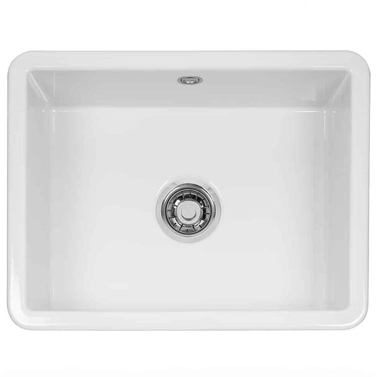 Caple Cheshire 1.0 Bowl White Ceramic Sink - CPCIB3