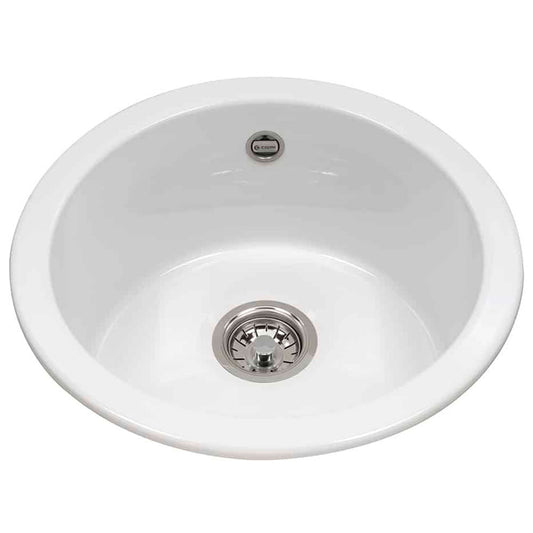 Caple Warwickshire 1.0 Bowl White Ceramic Sink - CPWIB3