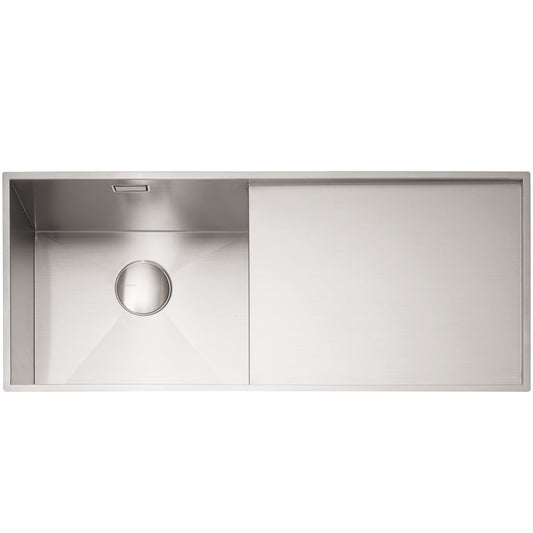 Caple Nada 100 1.0 Bowl Satin Stainless Steel Kitchen Sink & Waste RHD NA100R