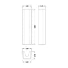 Nuie Ava White Full Pedestal ONLY NCG403 - Dimensions