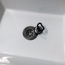 Minimalist wall-mounted wash-sink with spacious bowl