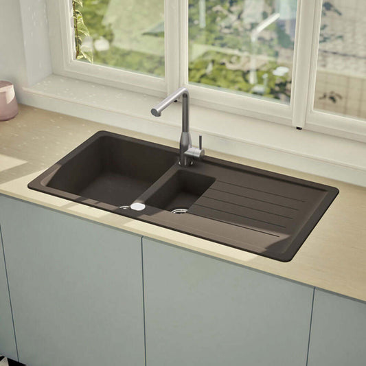 Schock Pinedo D 150 1.5 Bowl Undermount Granite Kitchen Sink & Waste