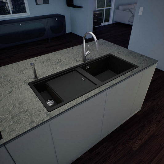 Schock Prepstation D 150 1.5 Bowl Granite Kitchen Sink & Waste