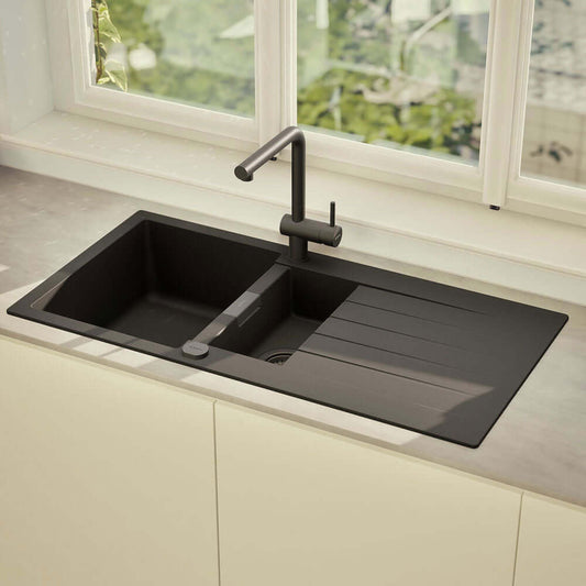 Schock Signus D 150 1.5 Bowl Granite Kitchen Sink & Waste