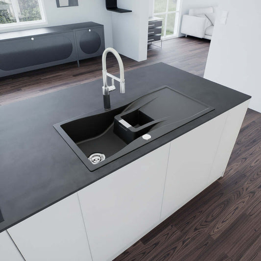 Schock Waterfall D 150 1.5 Bowl Granite Kitchen Sink & Waste