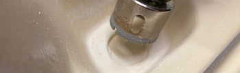 Drilling a Ceramic Tap Hole