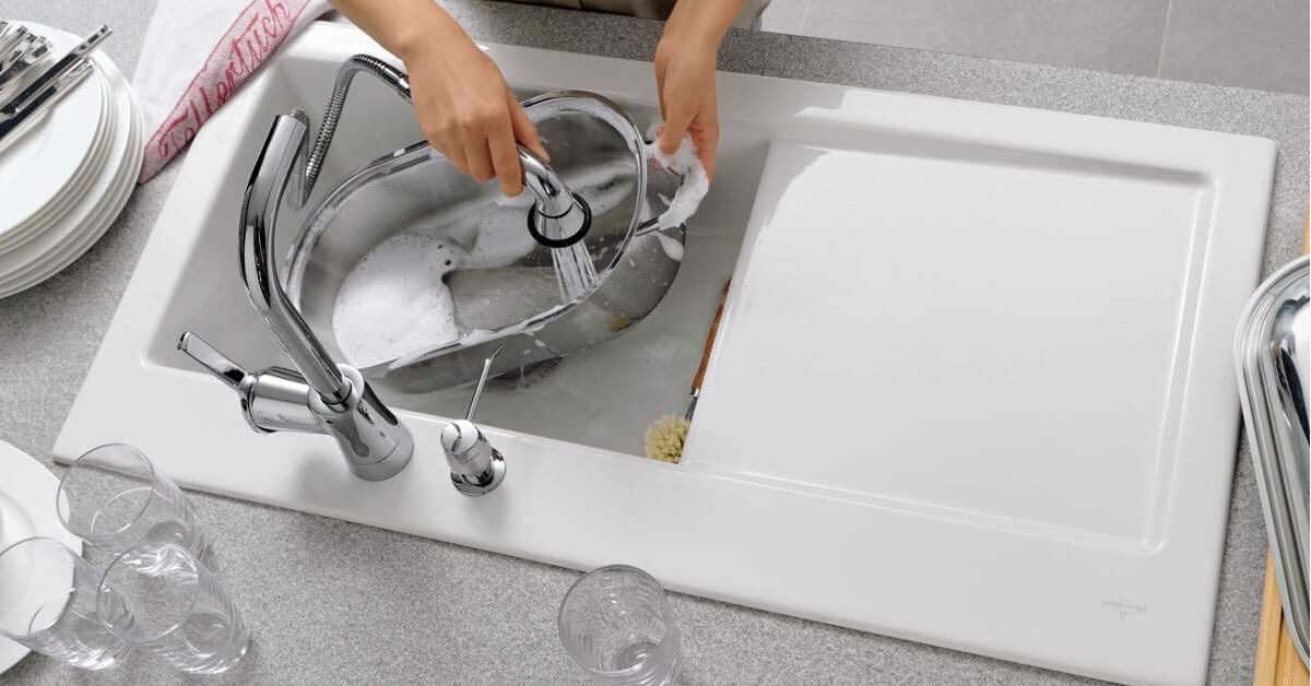 Washing Up in Sink