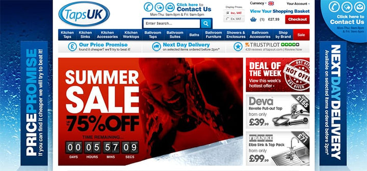 Taps UK Launch 4th Generation Online Store!