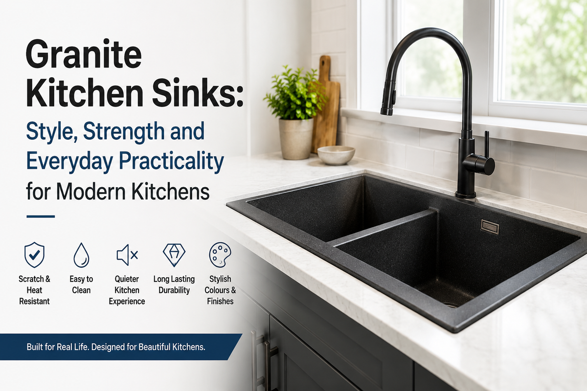 Granite kitchen sink taps