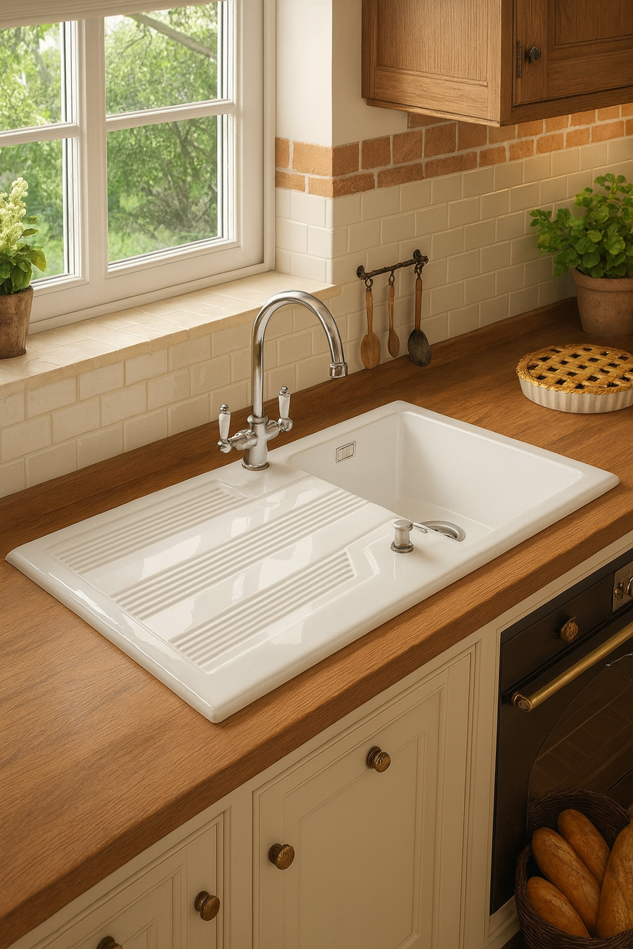 Staff Pick: Astini Canterbury 150 1.5 Bowl White Ceramic Kitchen Sink