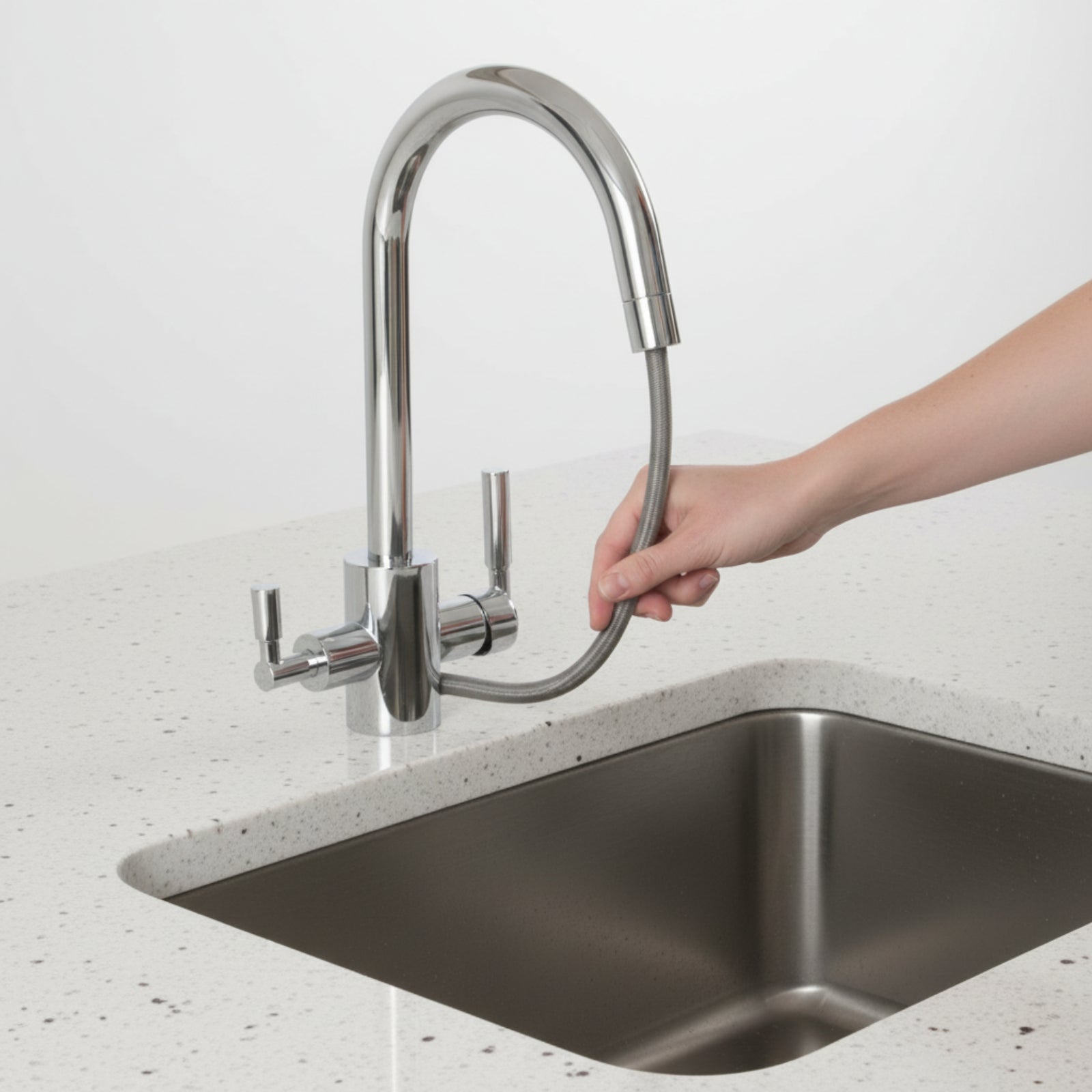 Insinkerator Brushed Steel Boiling Hot & Cold Kitchen Kettle Tap & Neo Tank